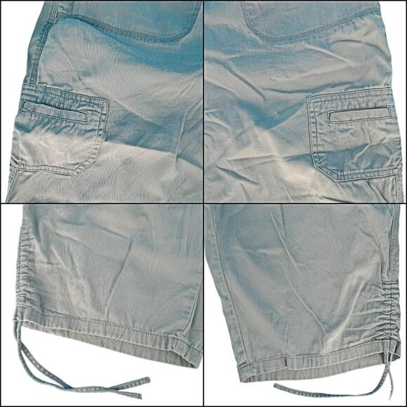 Cato Woman Capri Drawstring Hem Pants Pockets Plus Size 20W 98% Cotton Gray - Picture 5 of 15